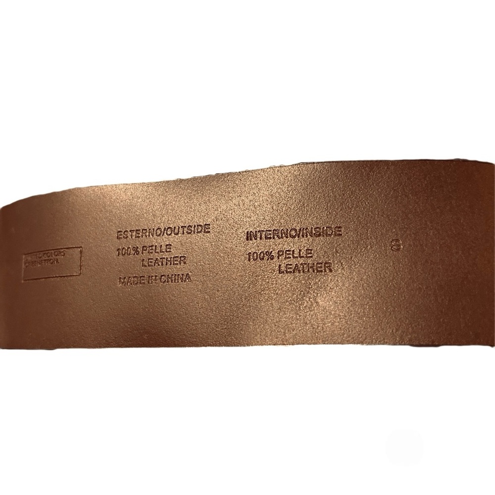 United Colors of Benetton Vintage Brown Suede Size S - Picture 4 of 5